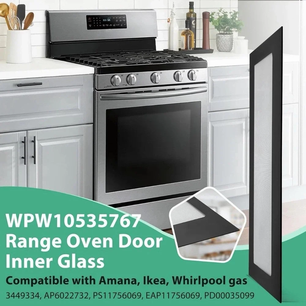 W10535767 WPW10535767 Range Oven Door Glass - Amana whirlpool Gas Range